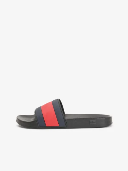 Papucs Tommy Hilfiger Rubber Th Flag Pool Slide fekete