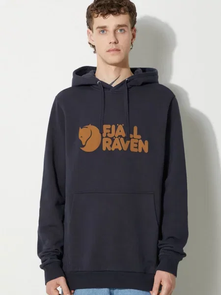 Bluza Fjällräven z logo granatowa