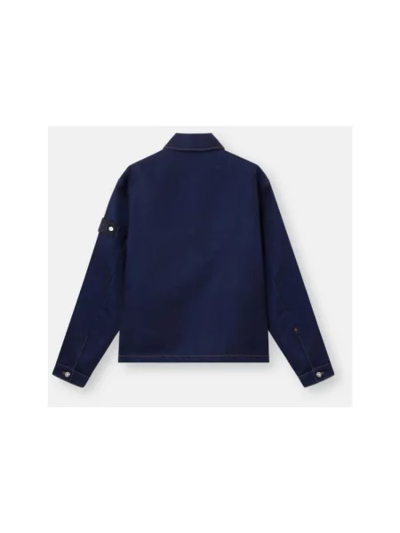 Kurtka jeansowa Stone Island z kamieniami niebieska