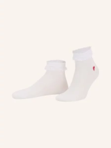 Johann & Johanna Skarpety Romance Lace Breuninger weiss białe