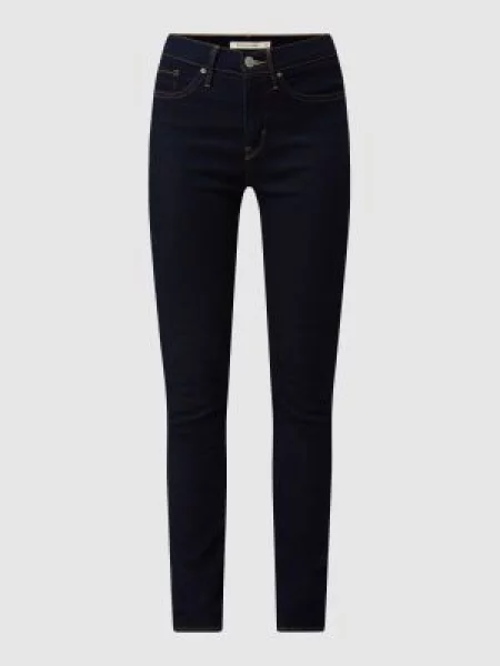Jeansy o kroju shaping skinny fit z dodatkiem streczu model Levi's® 300 granatowe