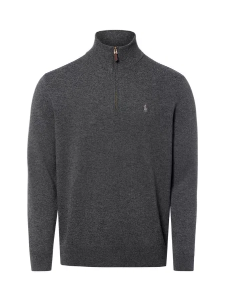 Polo Ralph Lauren sweter z wełny typu troyer Mężczyźni Wełna S szary
