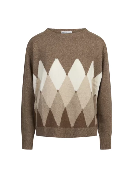 Sweter Ballantyne wełniany beżowy