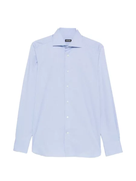 Gulerat lung cămașă Zegna albastru
