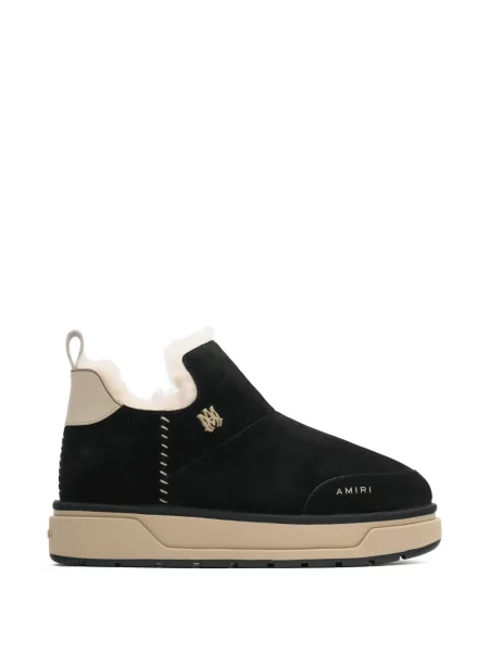 Botine Amiri din piele de oaie negru