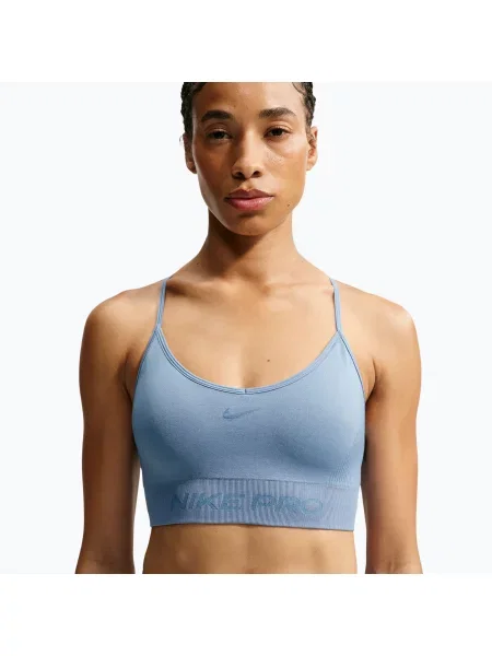 Спортен сутиен Nike Pro Seamless work blue синьо