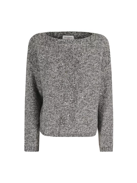 Dzianinowy sweter Ermanno Scervino szary