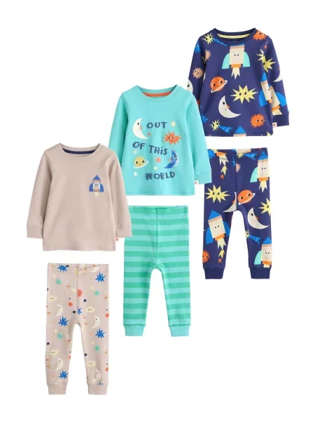 Next Pijamale / albastru / bleumarin / turcoaz bej