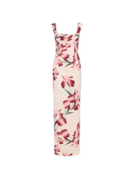 Maxi rochie maxi Rebecca Vallance cu model floral de costum roz