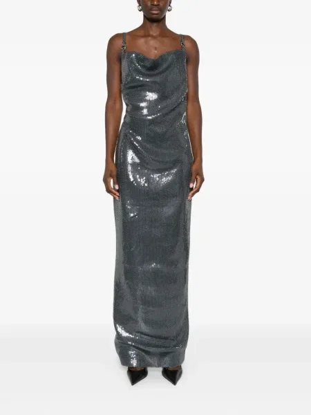 Sukienka Coperni garniturowa na ramiączkach szara