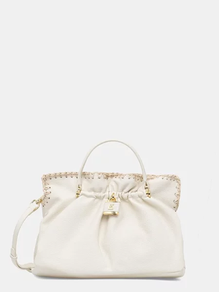 ERMANNO Firenze torebka z imitacji skóry beżowa