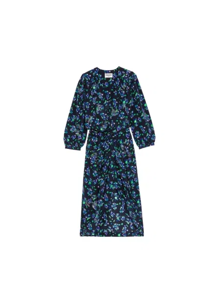 Jedwabna wielobarwność sukienka Zadig & Voltaire w kwiatki czarna