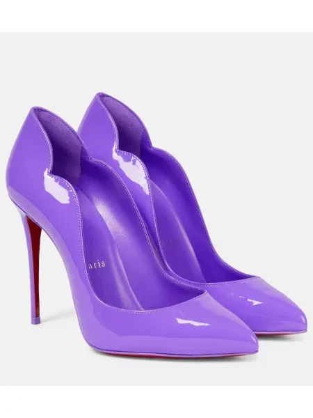 Usnjene lakirane salonarji Christian Louboutin vijolična