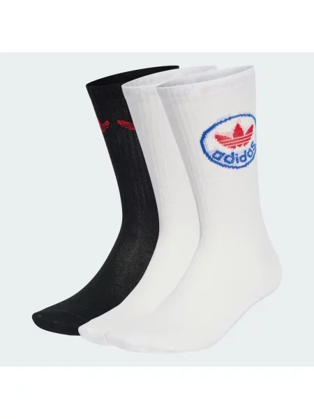 ADIDAS ORIGINALS Ponožky Trefoil modrá / červená / černá bílá