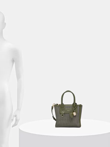 Furla чанта crossbody дамска Divide It Mini Tote зелено
