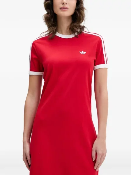 Ριγέ τρέξιμο μπουφάν Adidas με αυτόγραφο καφέ