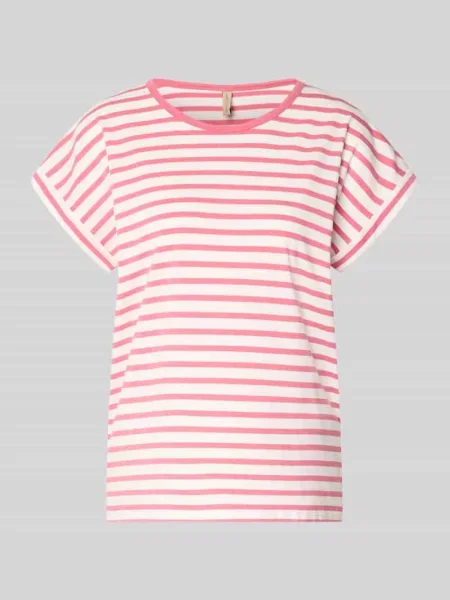 T-shirt z okrągłym dekoltem model RINA' Soyaconcept różowa