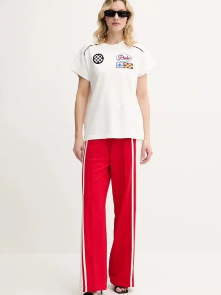 Спортивні штани Pinko з аплікацією червоний