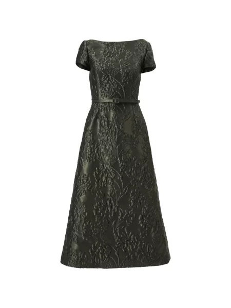 Rochie midi Carolina Herrera cu model floral verde