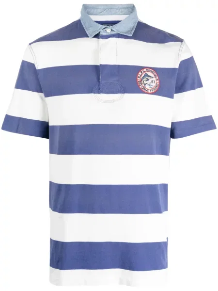 Majica Polo Ralph Lauren od brušene kože karirana s printom ružičasta