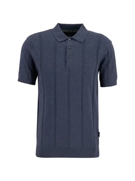 Tricou polo Barbour tricotate albastru