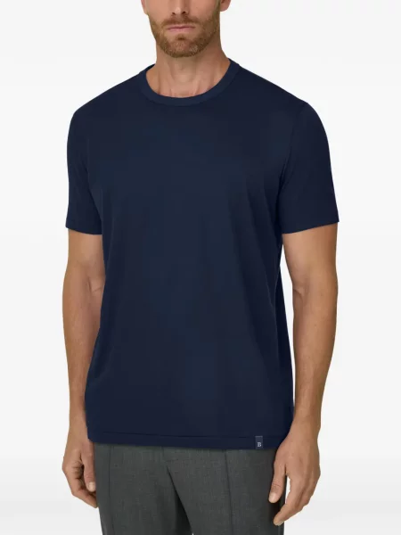 Tricou Boggi Milano din jerseu albastru