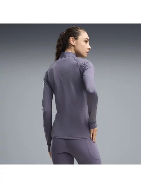 PUMA bluza z zamkiem RUN VELOCITY CLOUDSPUN Akcesoria S szary
