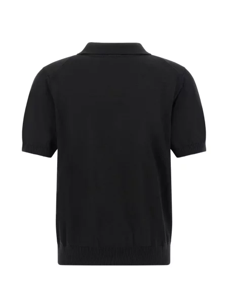 Μάλλινο με κολάρο polo Boss μαύρο