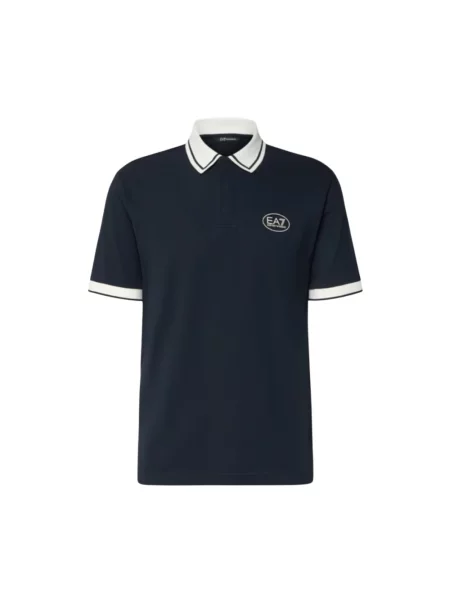 Koszulka polo o kroju regular fit z nadrukiem z logo Ea7 Emporio Armani niebieska
