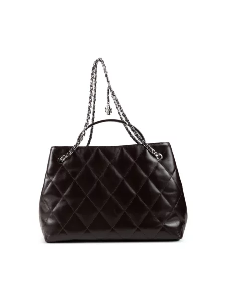 Shopperka Tory Burch skórzana brązowa