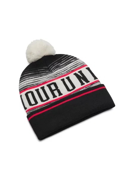 Шапка зимова Under Armour Halftime Pom Beanie stone/racer red/black коричнева