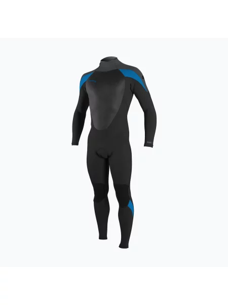 Costum de înot pentru bărbați O'Neill Epic Back Zip Full black/graphite/bali blue negru