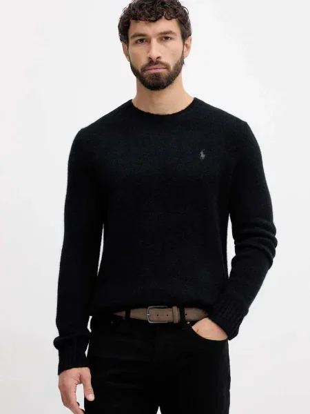 Polo Ralph Lauren pulover de lână negru