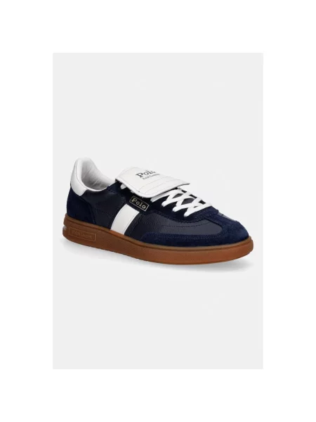 Sneakersy Polo Ralph Lauren skórzane niebieskie