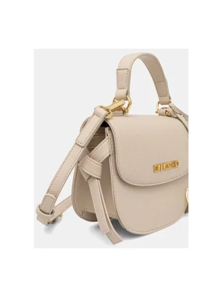 Love Moschino torebka crossbody z imitacji skóry beżowa