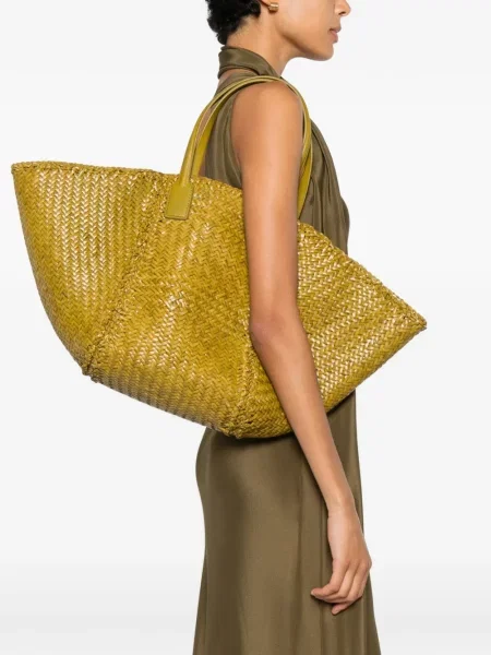 Geantă shopper Dragon Diffusion din piele verde