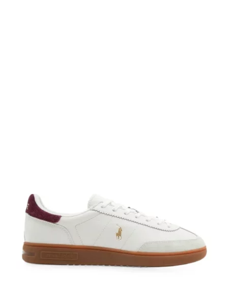 Sneakerși Polo Ralph Lauren cu autograf alb