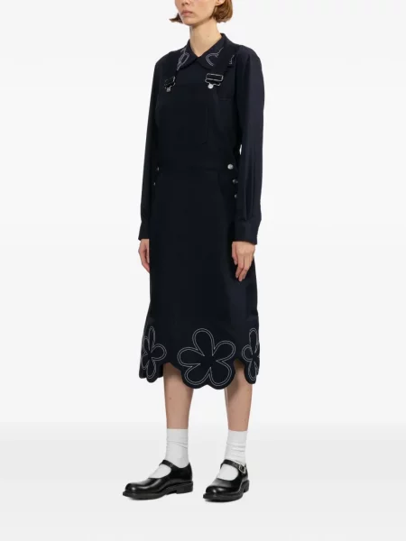 Dětské midi šaty Comme Des Garçons Girl modré