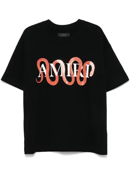 Tricou Amiri cu model piele de șarpe negru