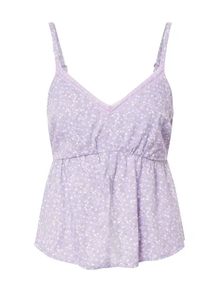 HOLLISTER Bluză mov deschis oliv alb