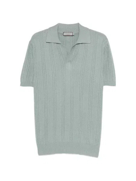 Gulerat tricou polo Canali albastru