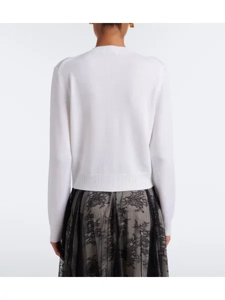 Cardigan Erdem de lână alb