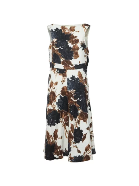 Rochie midi Giambattista Valli cu imagine cu imprimeu abstract alb