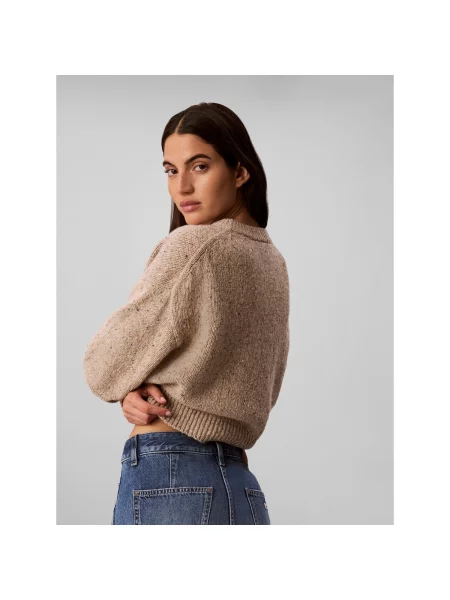 Mikina bez kapucne Calvin Klein Jeans béžová