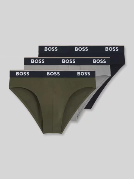 Figi z mieszanka bawełny w zestaw 3 szt. model BRIEF 3P POWER' Boss granatowy