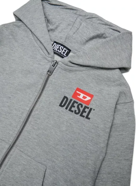Bluza z kapturem dziecięca Diesel szara