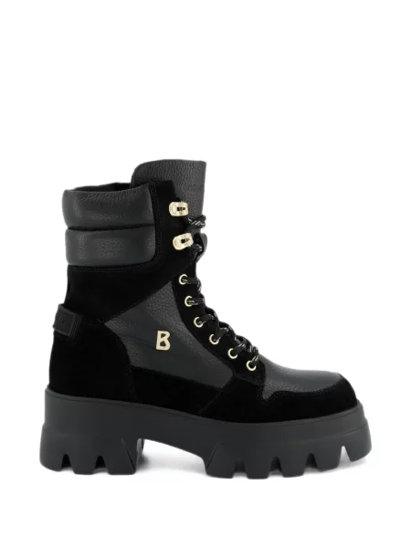 Botine Bogner cu șireturi din dantelă negru