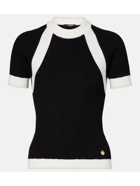 Top Balmain tricotate negru