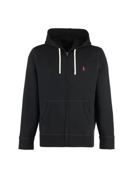 Bluza rozpinana Polo Ralph Lauren z logo polarowa czarna