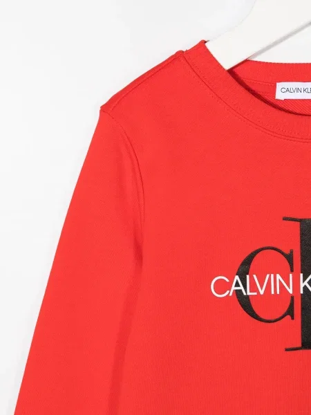 Bluza dziecięca Calvin Klein czerwona